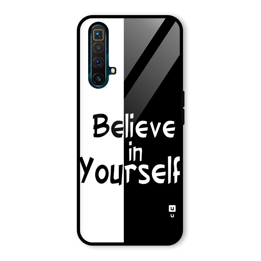 Just Believe Yourself Glass Back Case for Realme X3