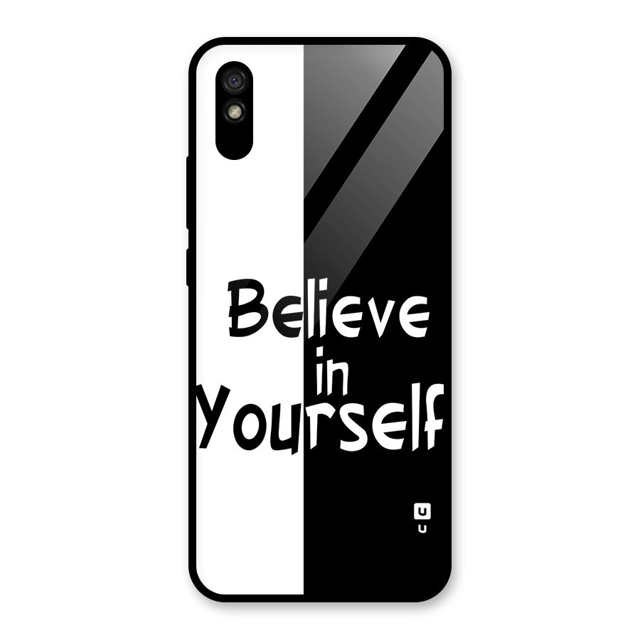 Just Believe Yourself Glass Back Case for Redmi 9A