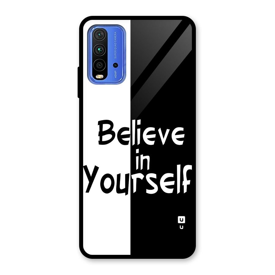 Just Believe Yourself Glass Back Case for Redmi 9 Power