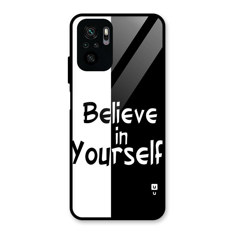 Just Believe Yourself Glass Back Case for Redmi Note 10S
