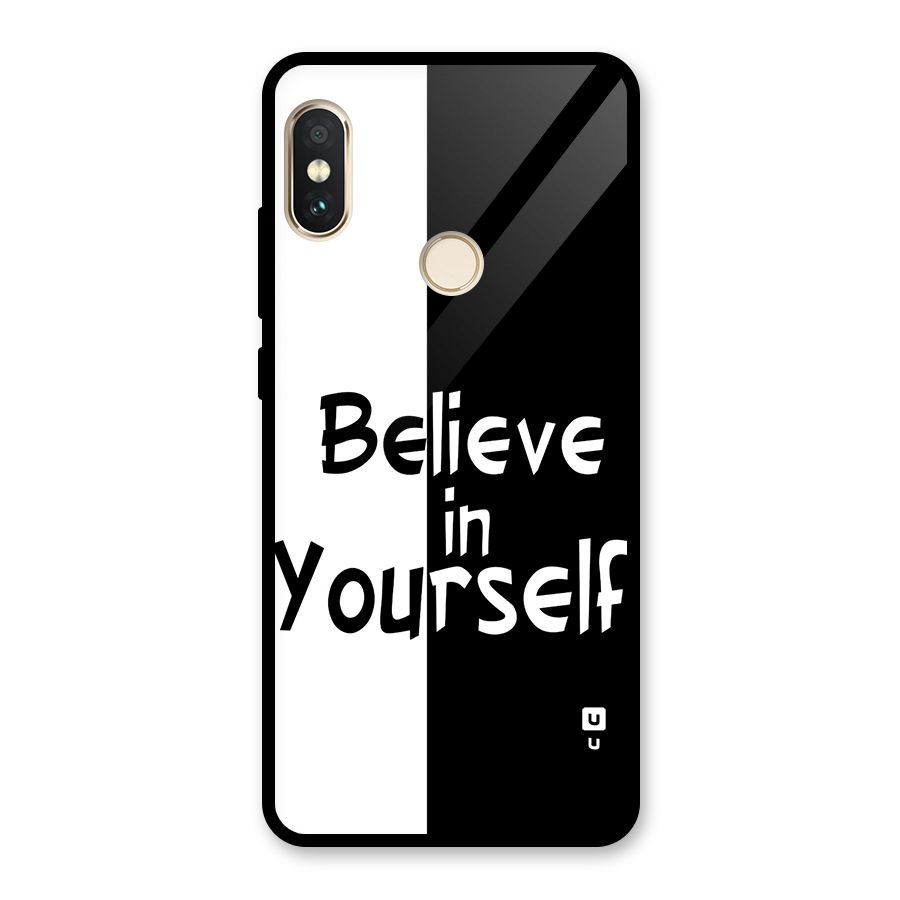 Just Believe Yourself Glass Back Case for Redmi Note 5 Pro