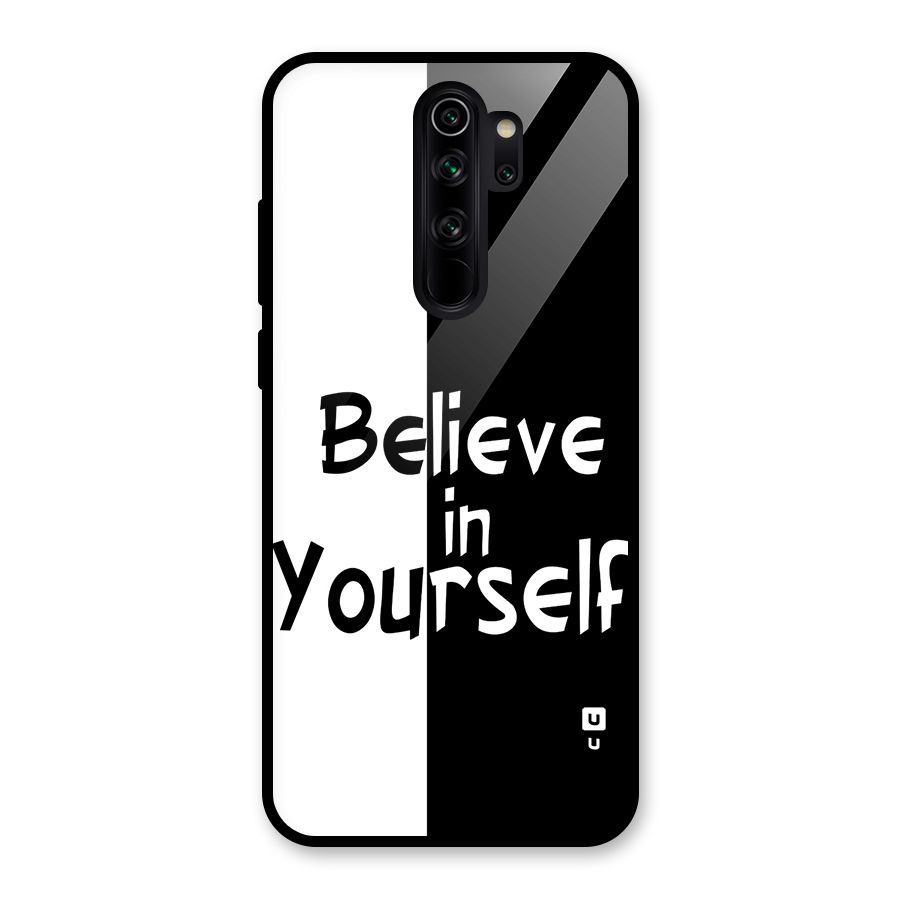 Just Believe Yourself Glass Back Case for Redmi Note 8 Pro