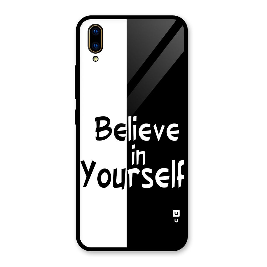 Just Believe Yourself Glass Back Case for Vivo V11 Pro