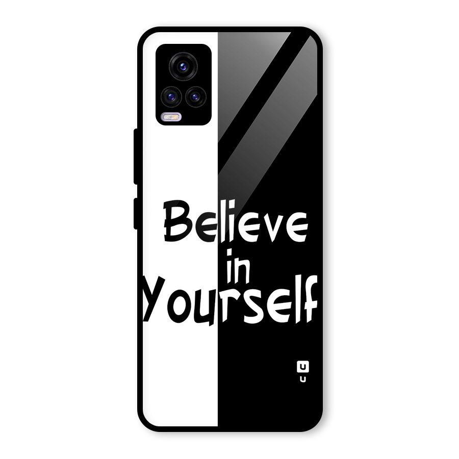 Just Believe Yourself Glass Back Case for Vivo V20 2021