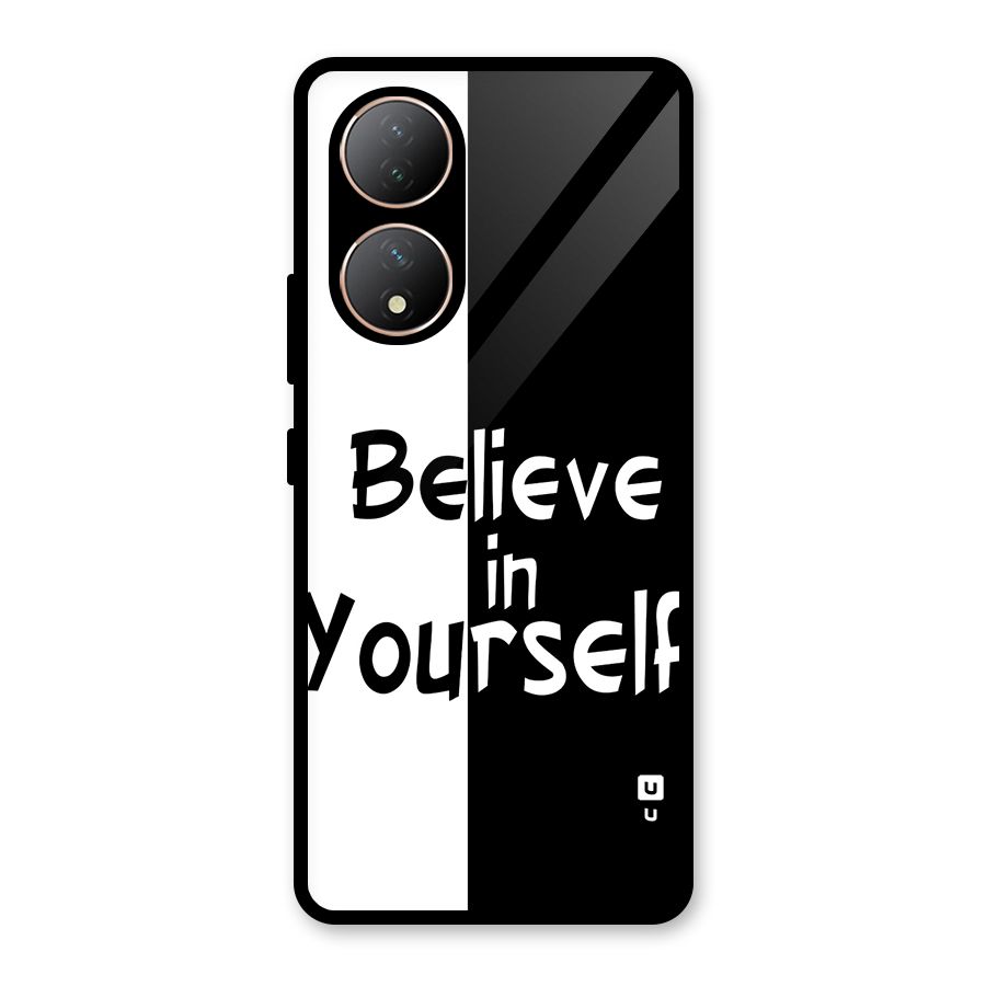 Just Believe Yourself Glass Back Case for Vivo Y100A