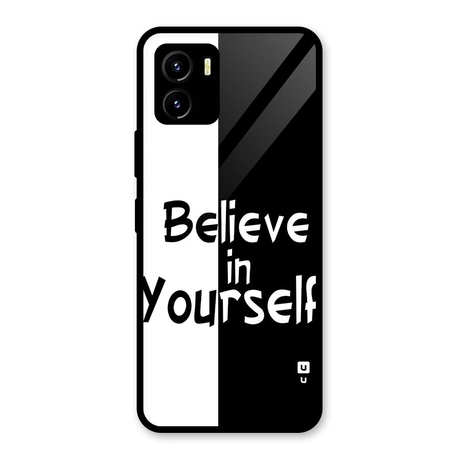 Just Believe Yourself Glass Back Case for Vivo Y15s