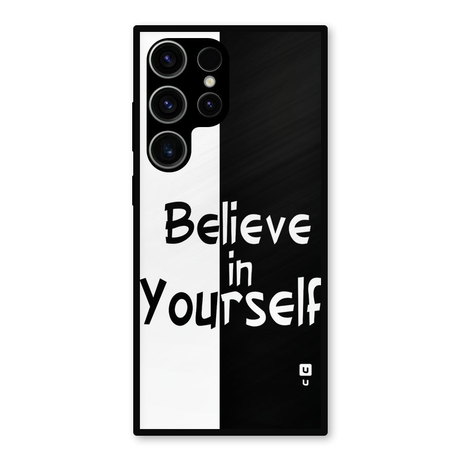Just Believe Yourself Metal Back Case for Galaxy S23 Ultra