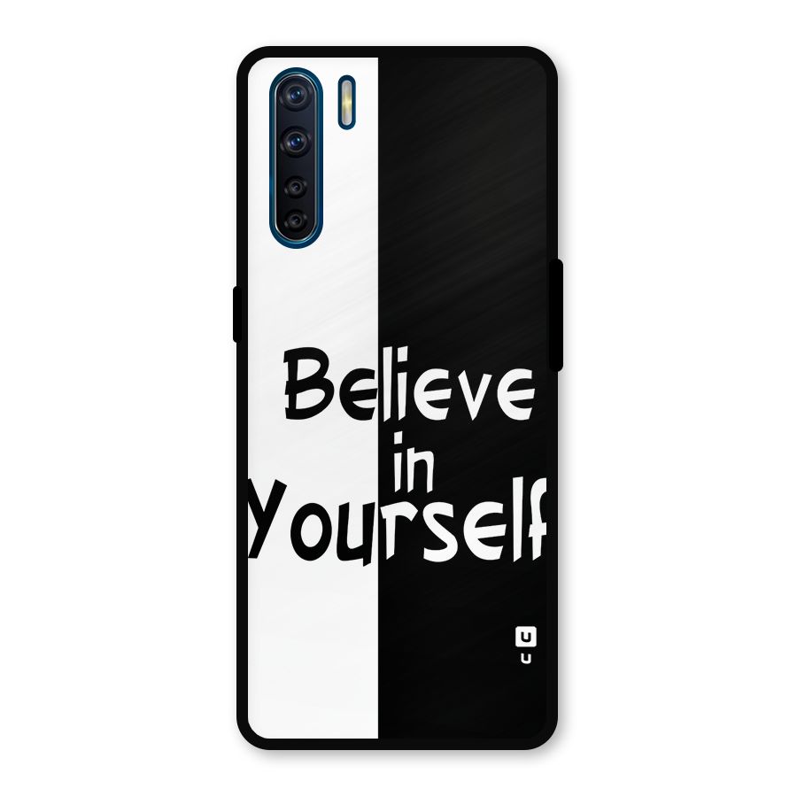 Just Believe Yourself Metal Back Case for Oppo F15