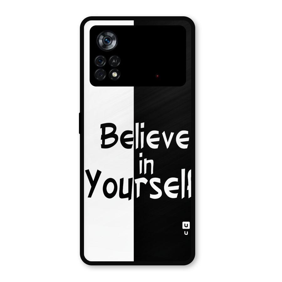 Just Believe Yourself Metal Back Case for Poco X4 Pro 5G