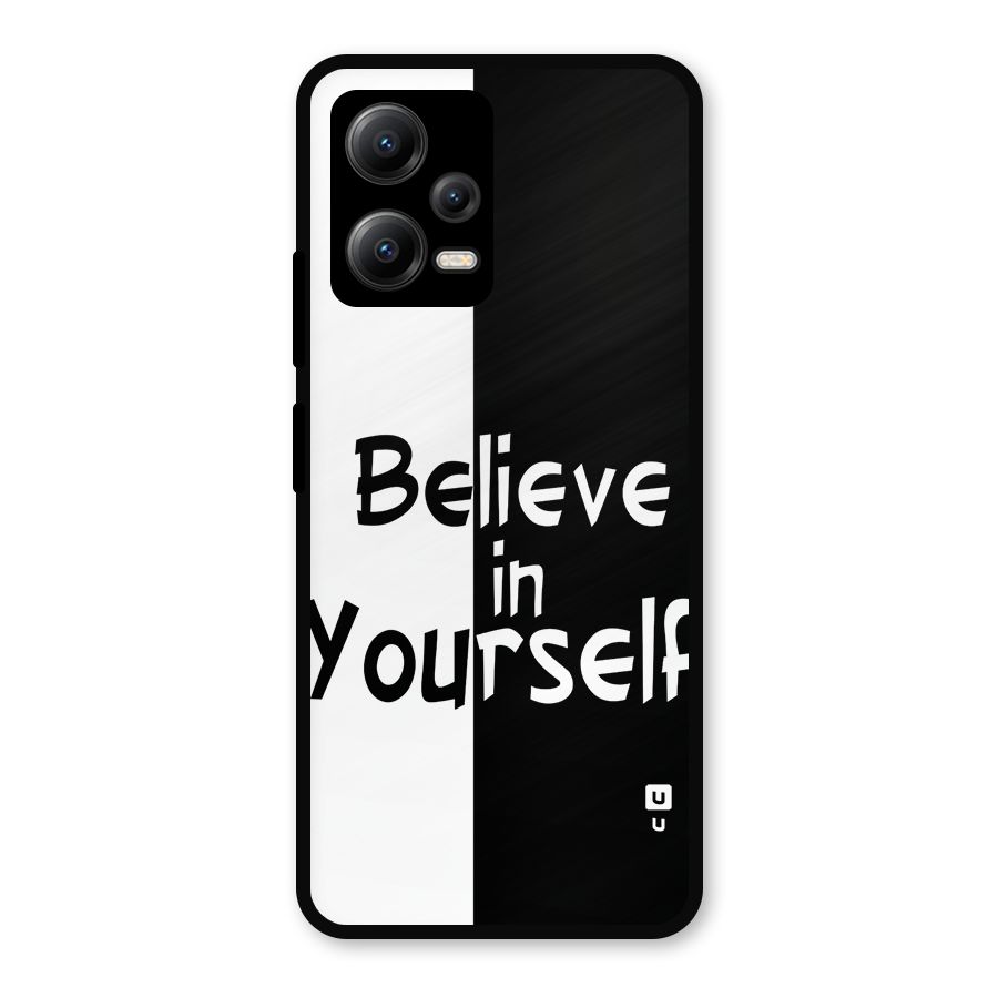 Just Believe Yourself Metal Back Case for Redmi Note 12 5G