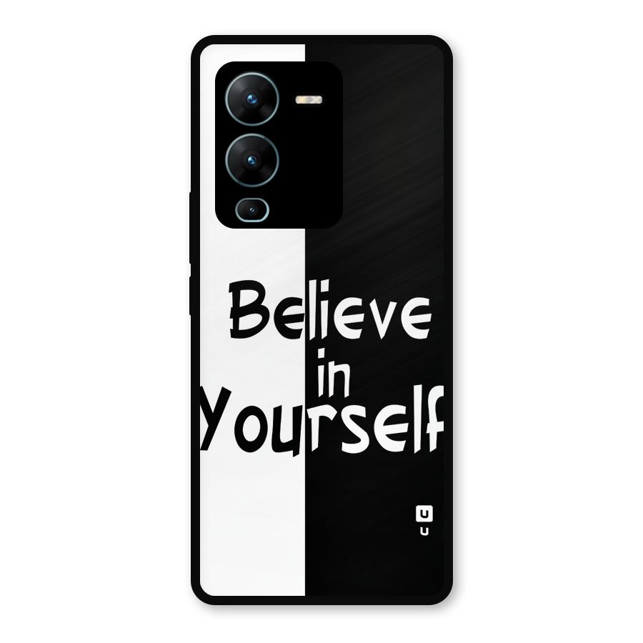 Just Believe Yourself Metal Back Case for Vivo V25 Pro