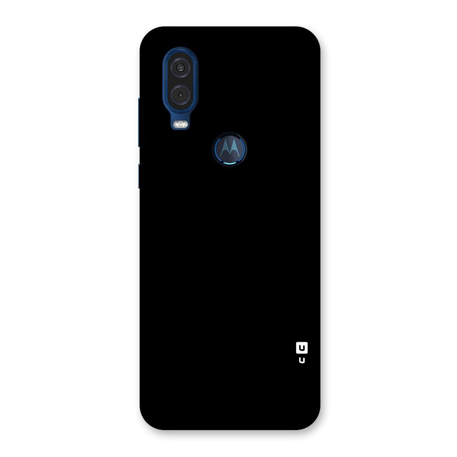 Just Black Back Case for Motorola One Vision