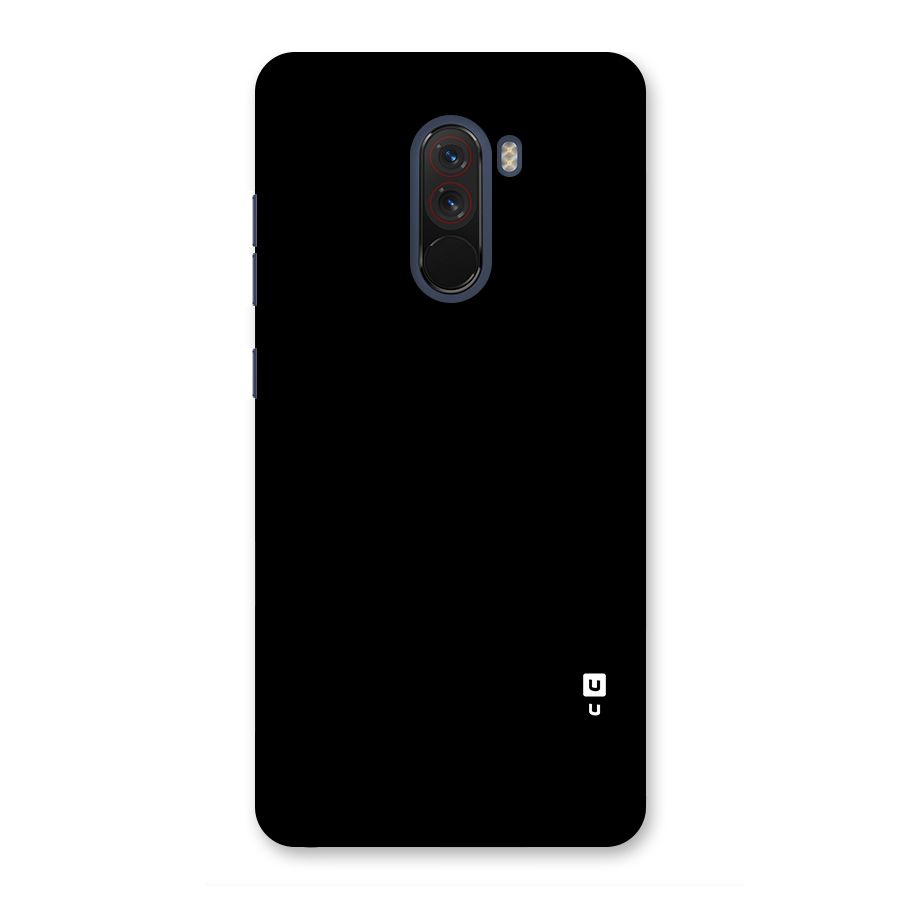 Just Black Glass Back Case for Poco F1