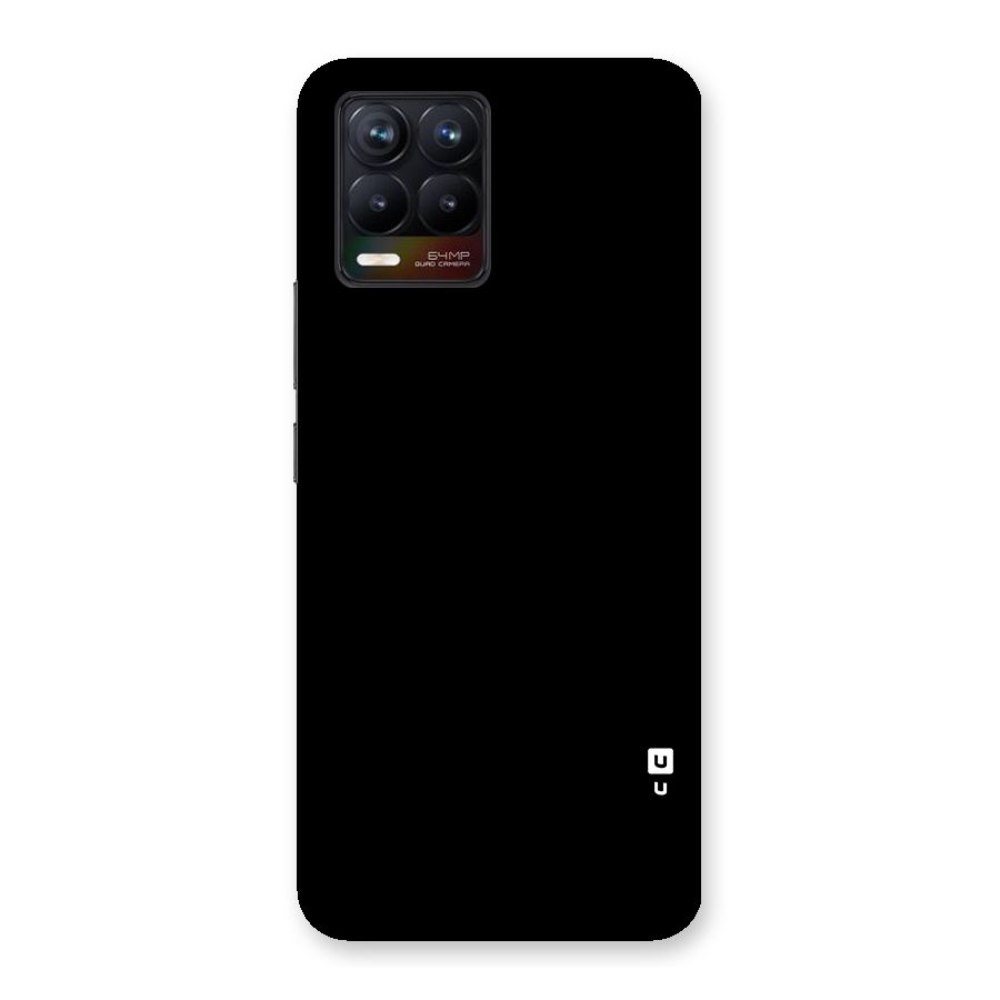 Just Black Glass Back Case for Realme 8