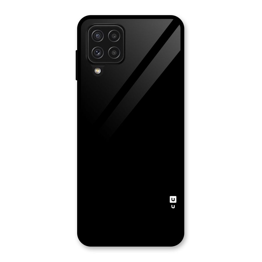 Just Black Glass Back Case for Galaxy A22 4G