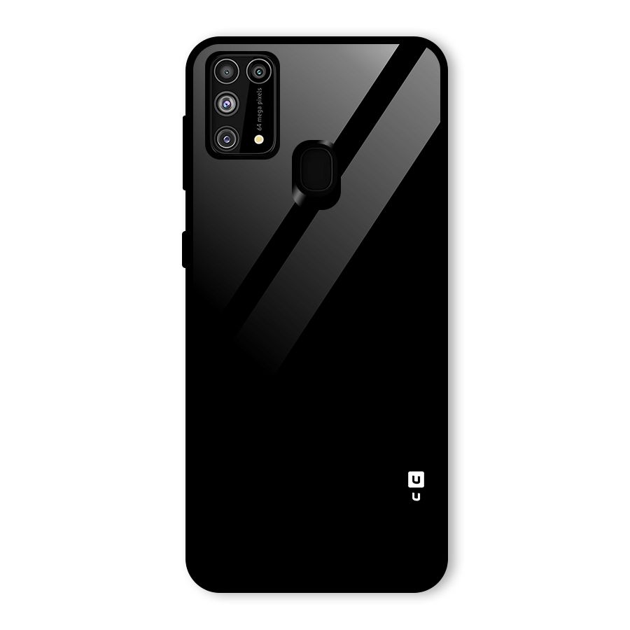 Just Black Glass Back Case for Galaxy M31