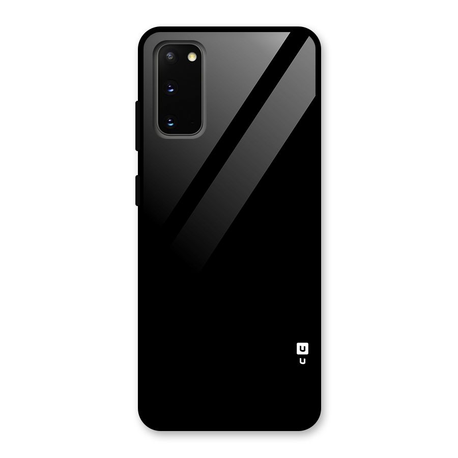 Just Black Glass Back Case for Galaxy S20
