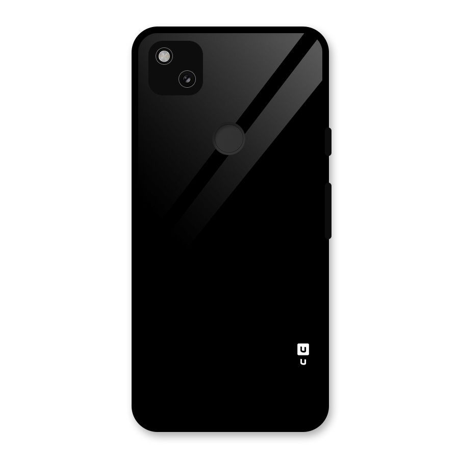 Just Black Glass Back Case for Google Pixel 4a