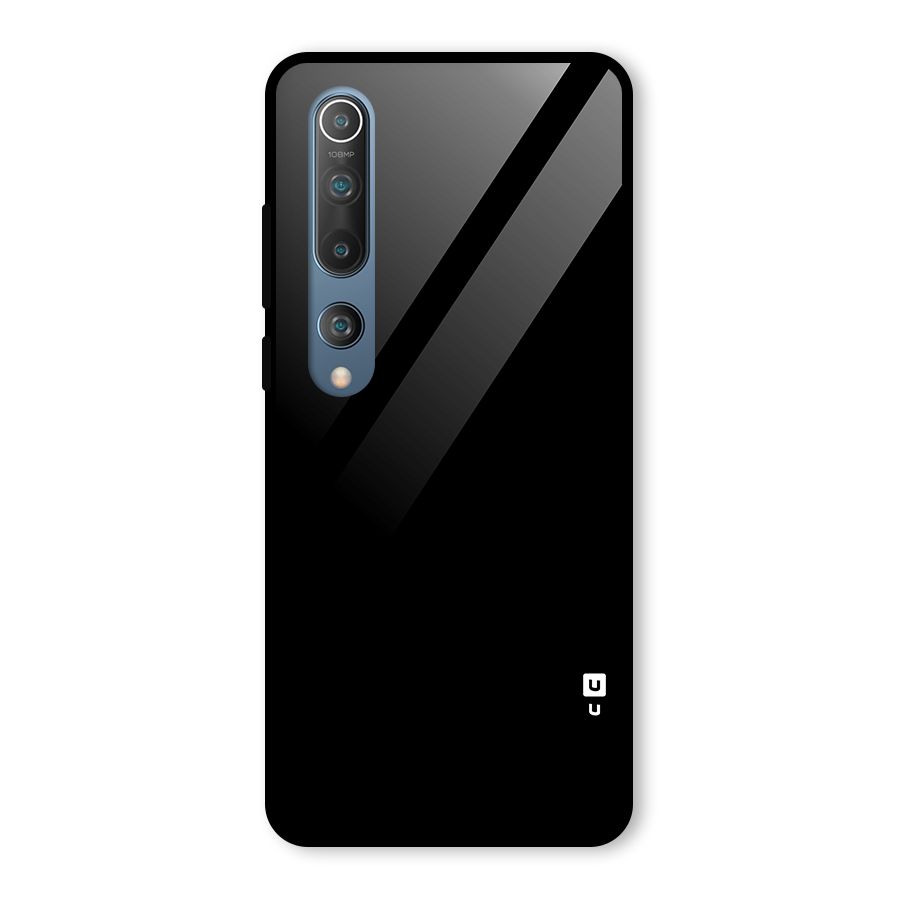 Just Black Glass Back Case for Mi 10
