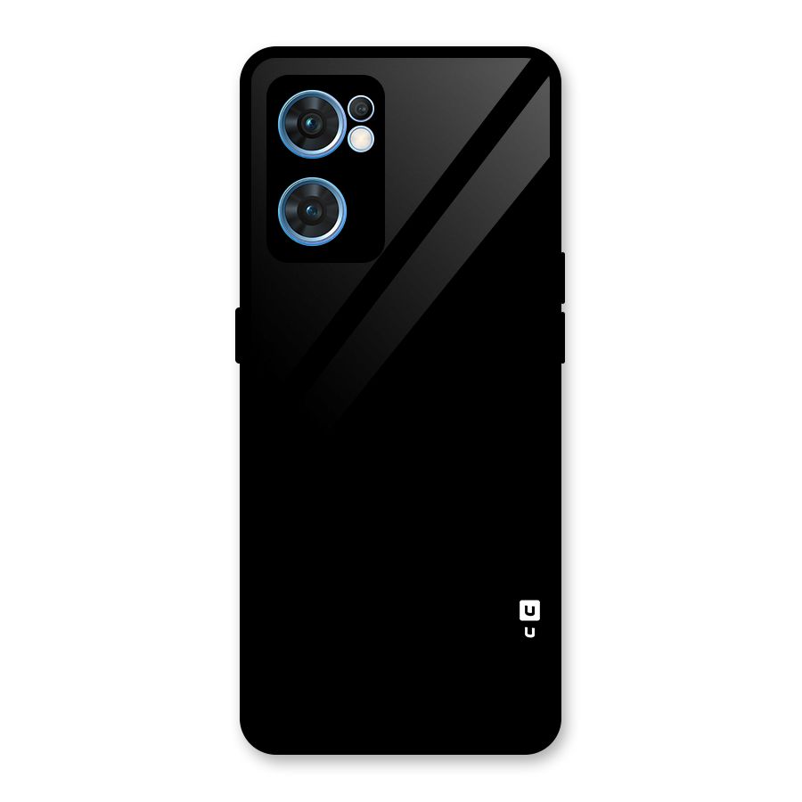 Just Black Glass Back Case for Oppo Reno7 5G
