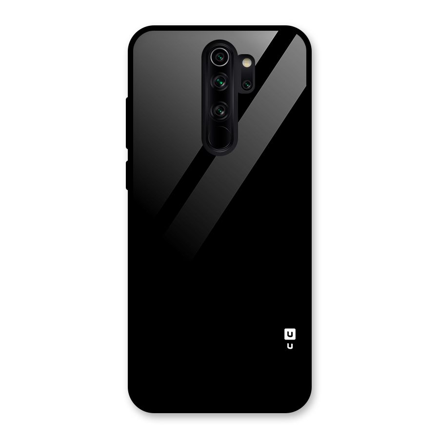 Just Black Glass Back Case for Redmi Note 8 Pro