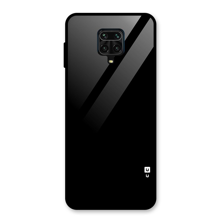 Just Black Glass Back Case for Redmi Note 9 Pro Max