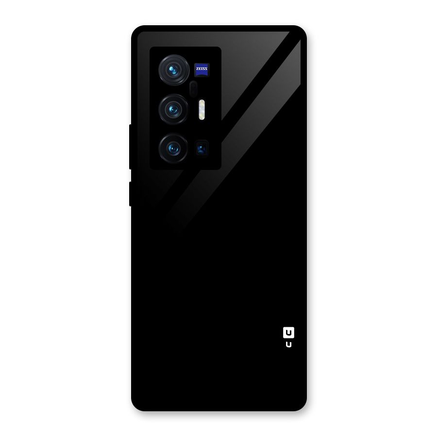 Just Black Glass Back Case for Vivo X70 Pro Plus
