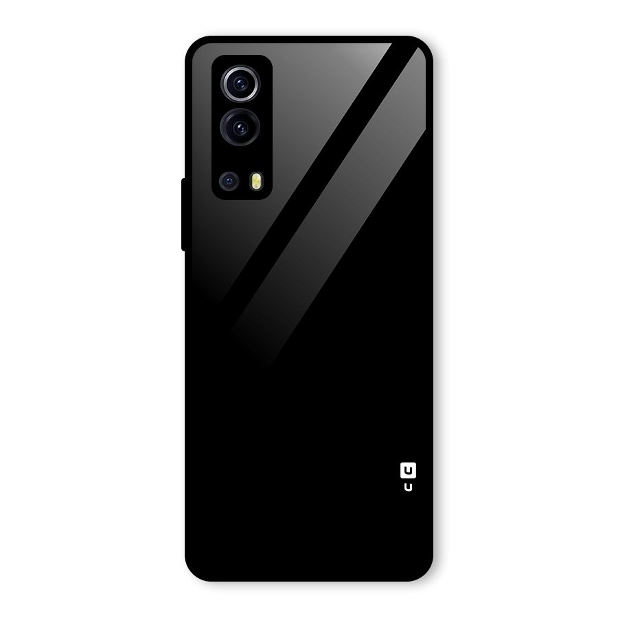 Just Black Glass Back Case for Vivo iQOO Z3