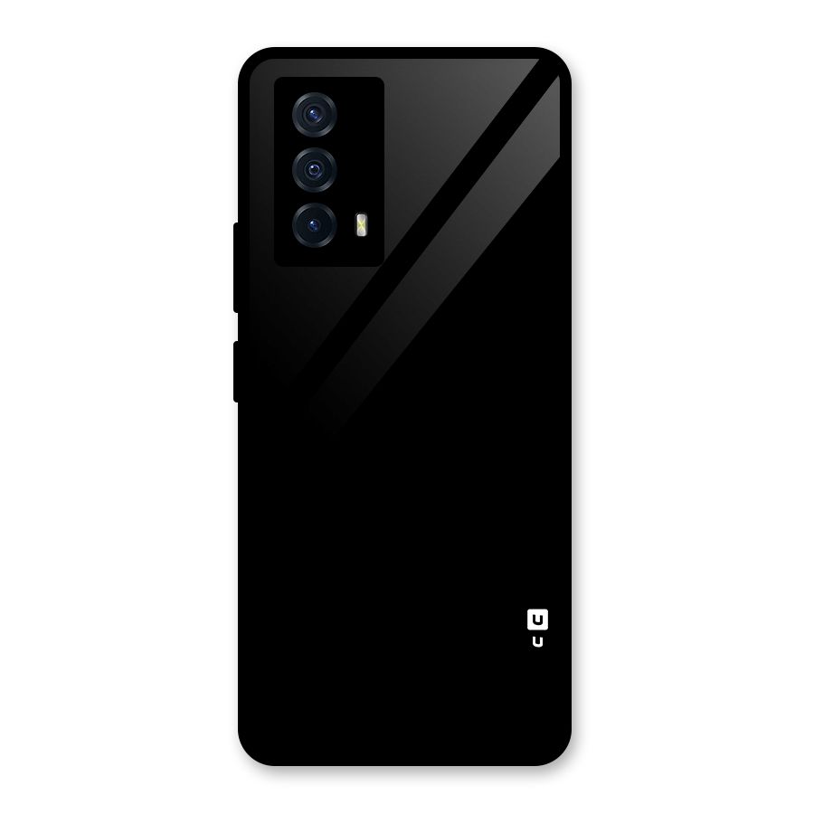 Just Black Glass Back Case for Vivo iQOO Z5