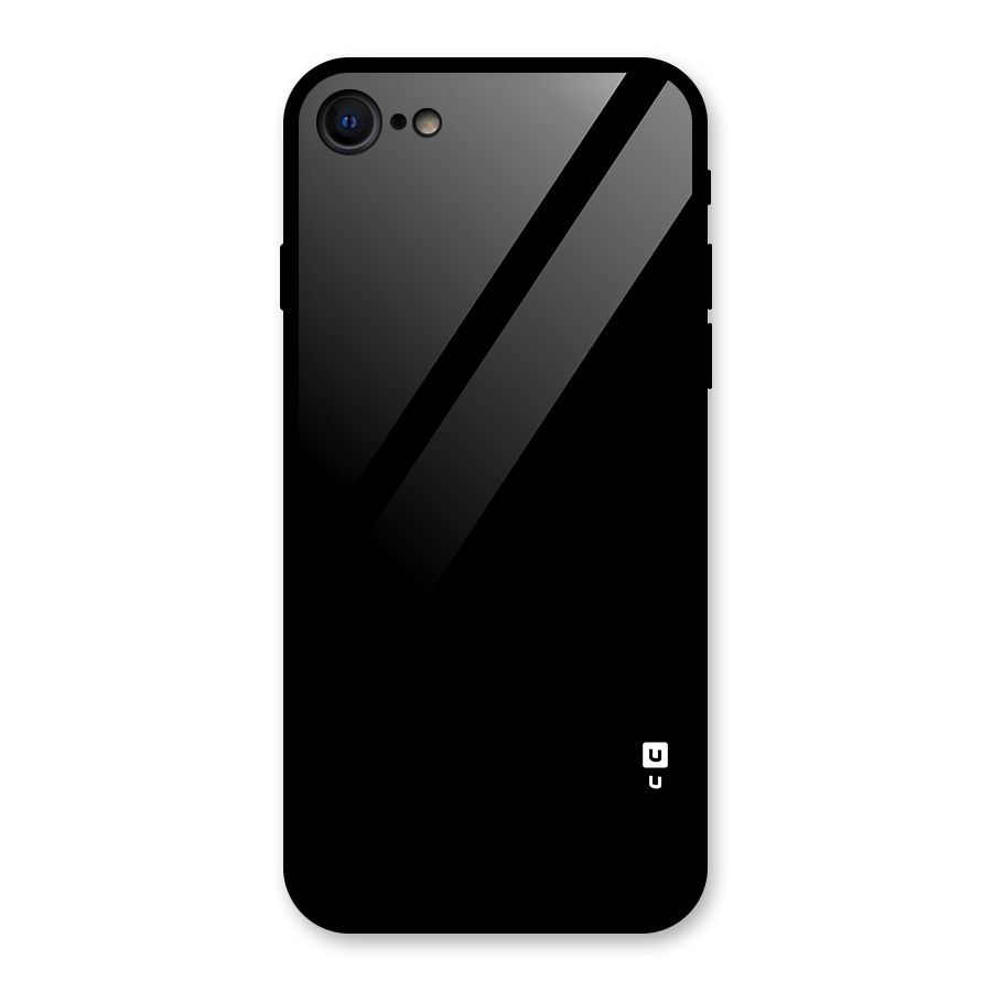 Just Black Glass Back Case for iPhone SE 2022
