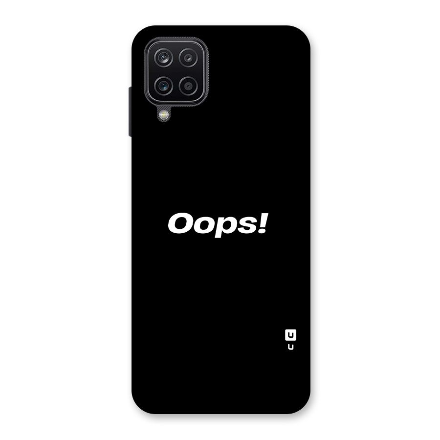 Just Oops Glass Back Case for Galaxy A12