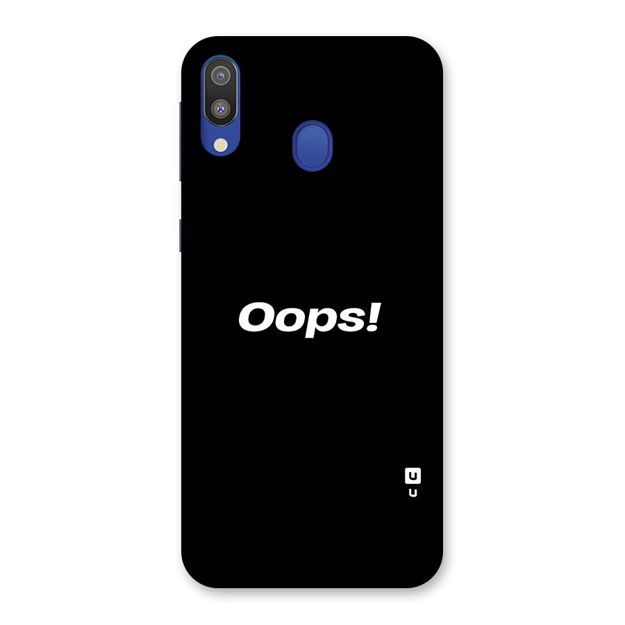 Just Oops Glass Back Case for Galaxy M20
