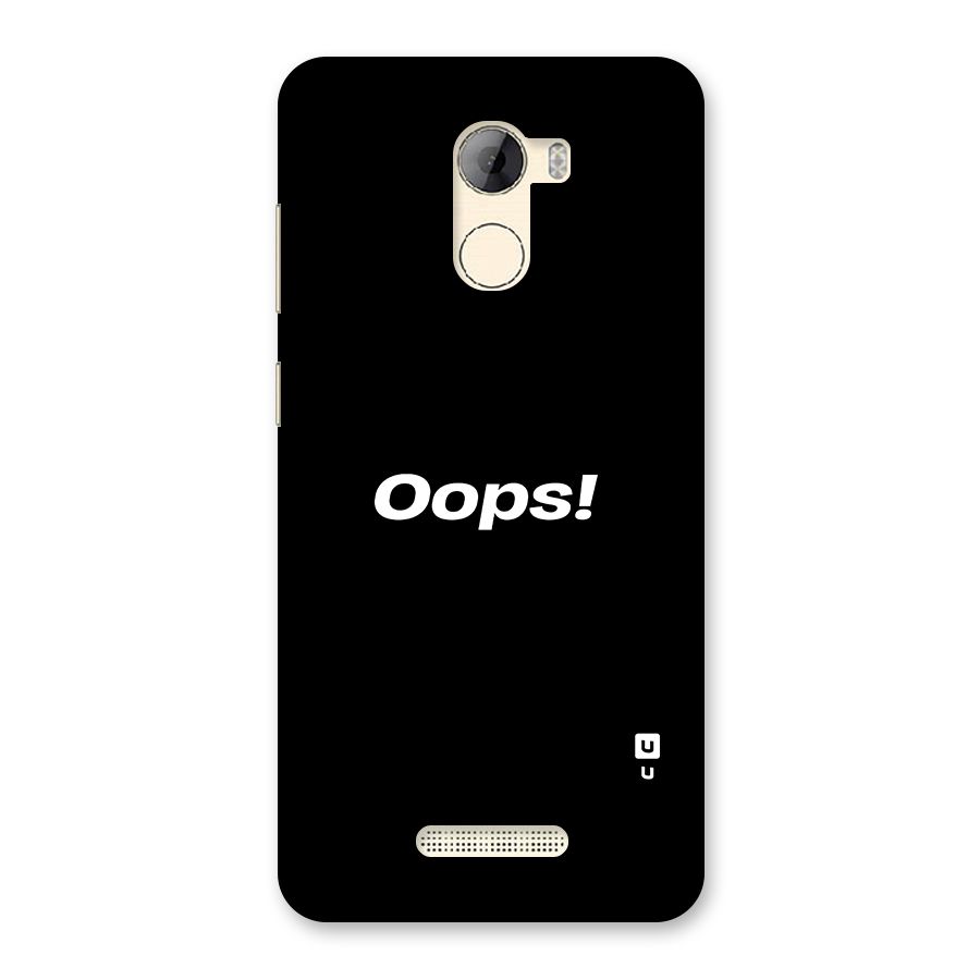 Just Oops Back Case for Gionee A1 LIte