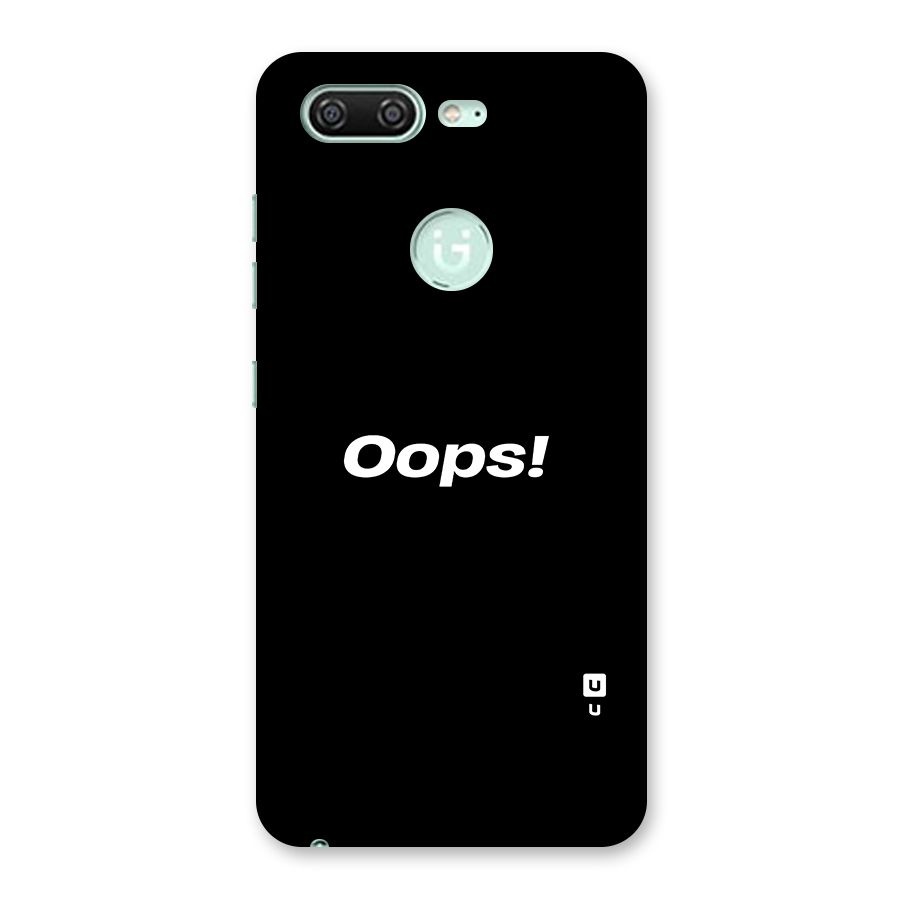 Just Oops Back Case for Gionee S10