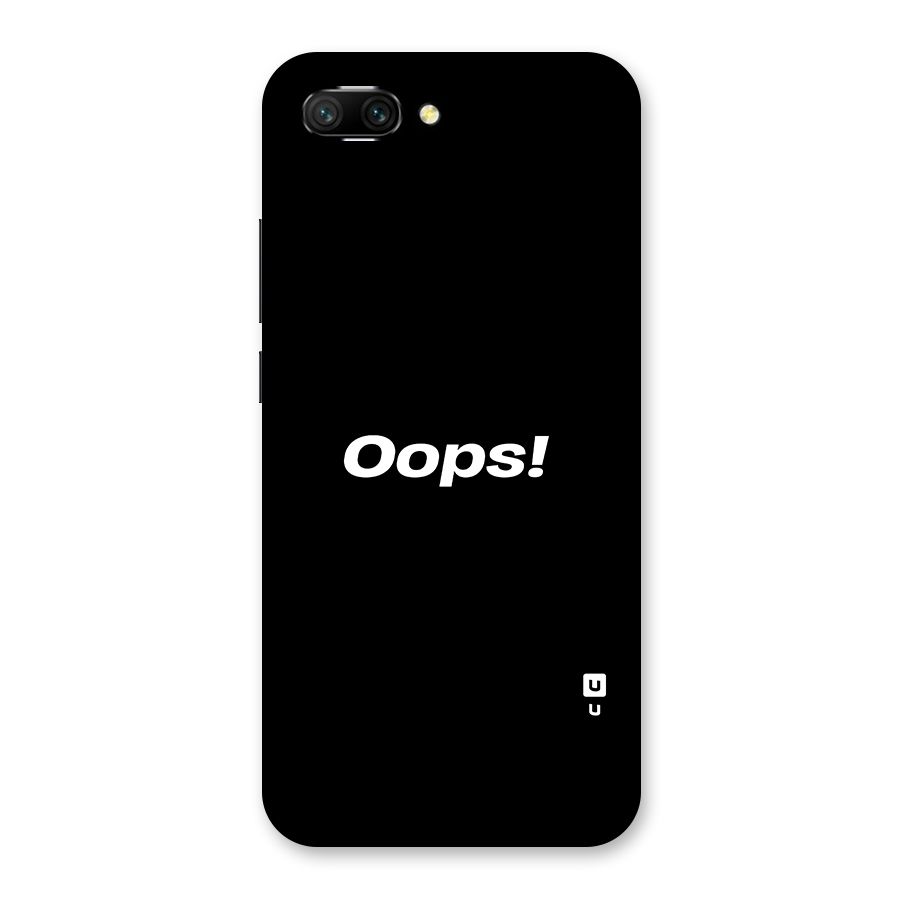 Just Oops Back Case for Honor 10