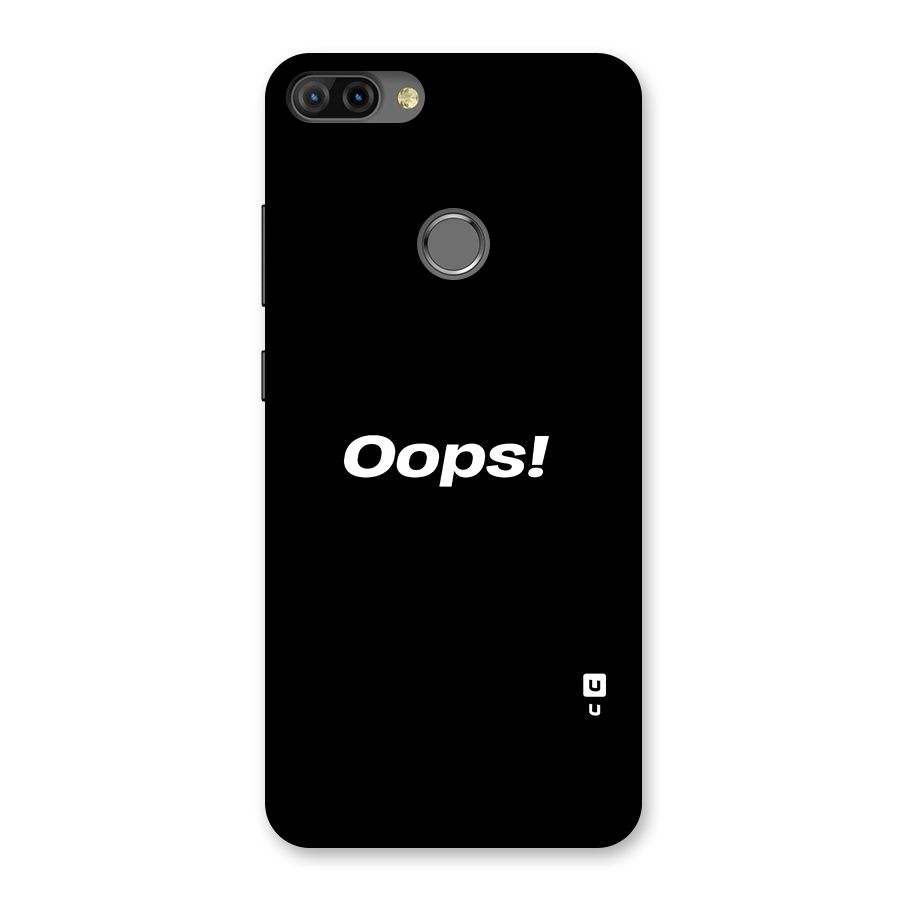 Just Oops Back Case for Infinix Hot 6 Pro