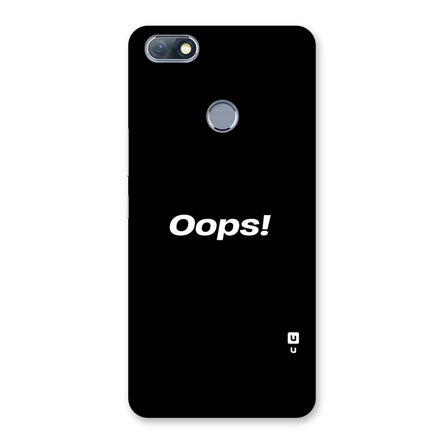 Just Oops Back Case for Infinix Note 5