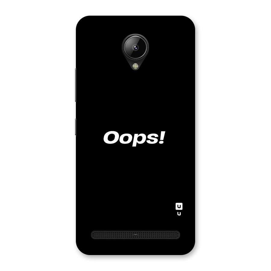Just Oops Back Case for Lenovo C2