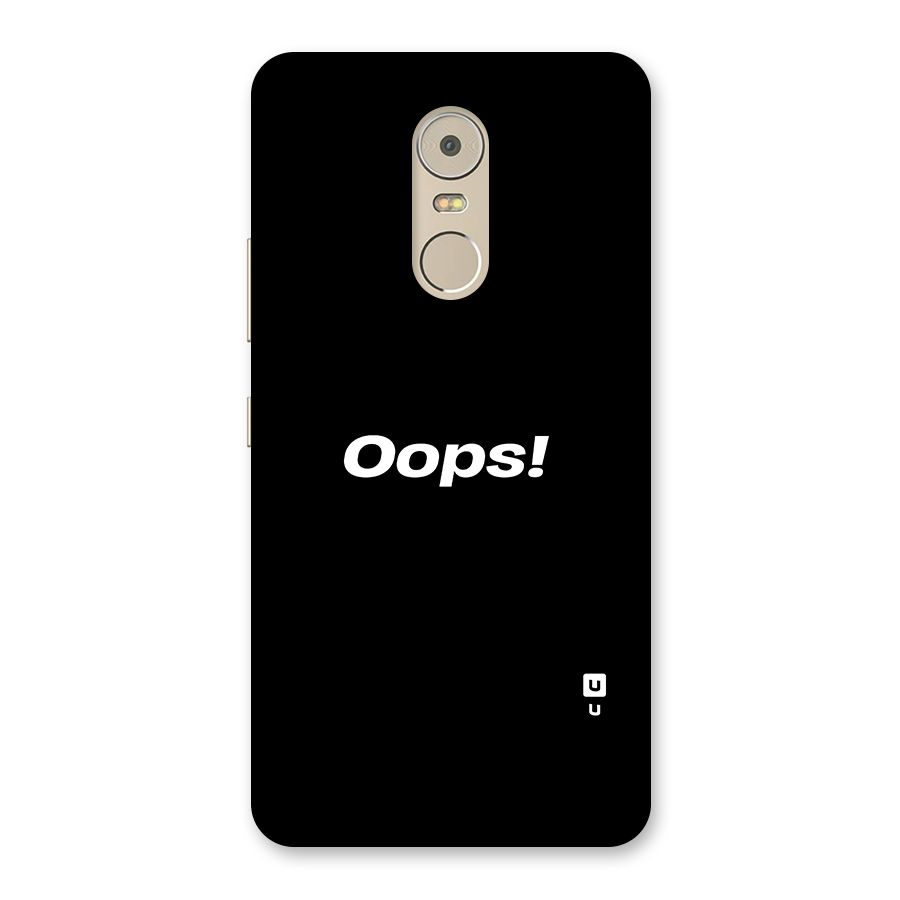 Just Oops Back Case for Lenovo K6 Note