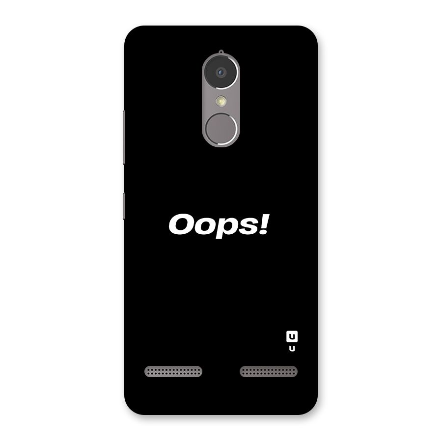 Just Oops Back Case for Lenovo K6 Power