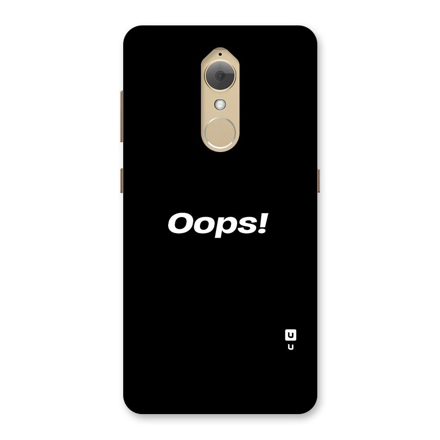 Just Oops Back Case for Lenovo K8