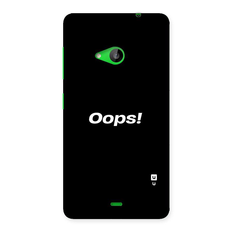 Just Oops Back Case for Lumia 535