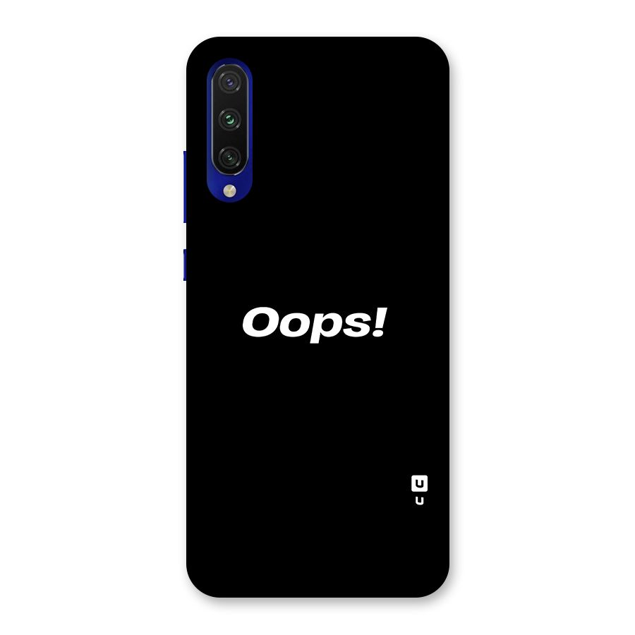 Just Oops Glass Back Case for Mi A3