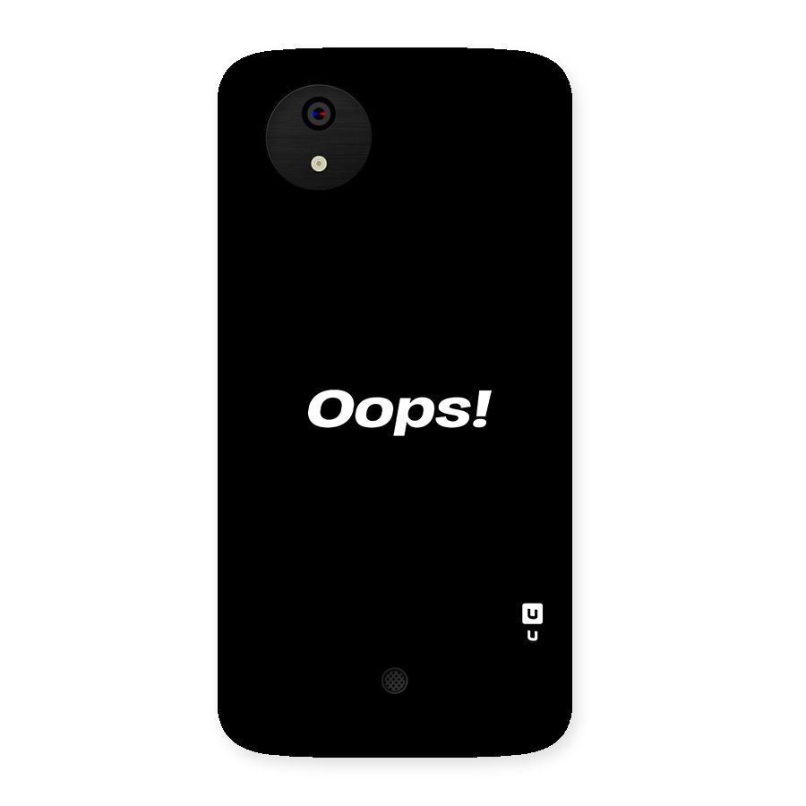 Just Oops Back Case for Micromax Canvas A1
