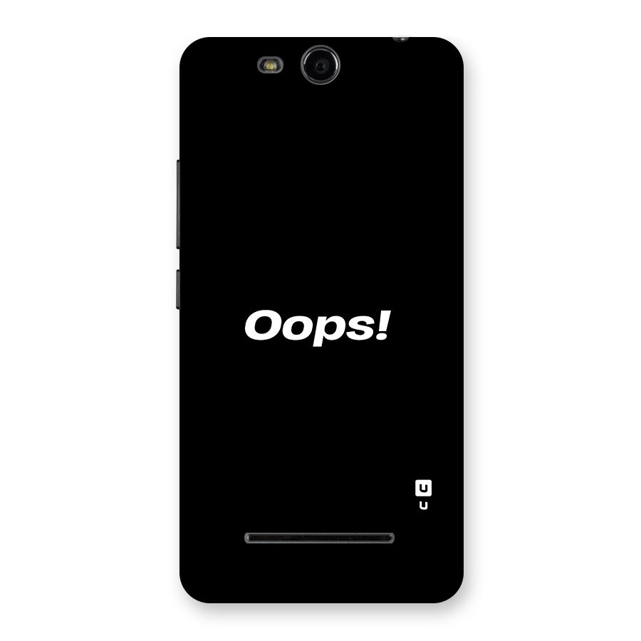 Just Oops Back Case for Micromax Canvas Juice 3 Q392