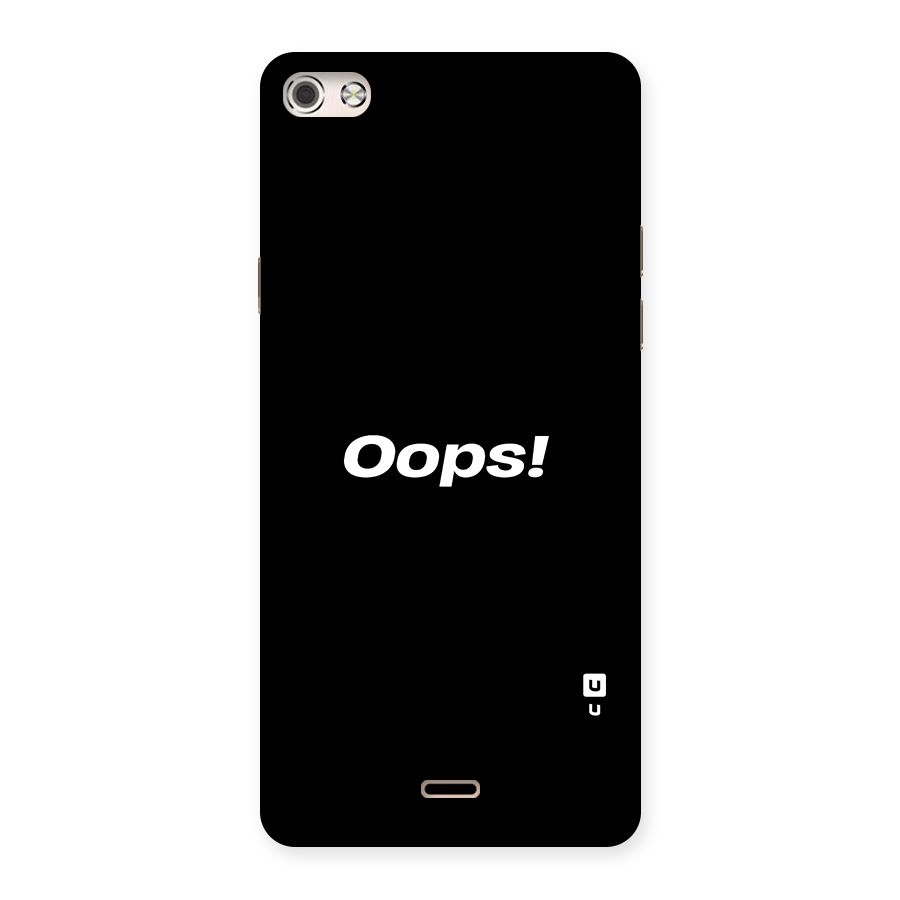 Just Oops Back Case for Micromax Canvas Silver 5