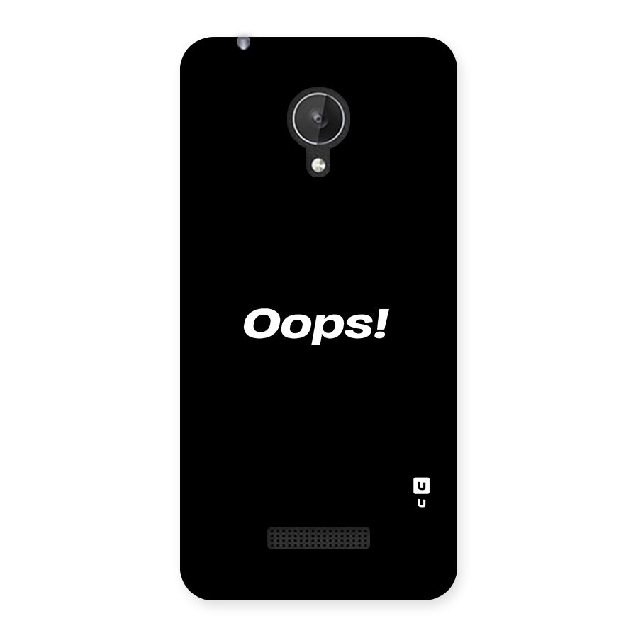 Just Oops Back Case for Micromax Canvas Spark Q380