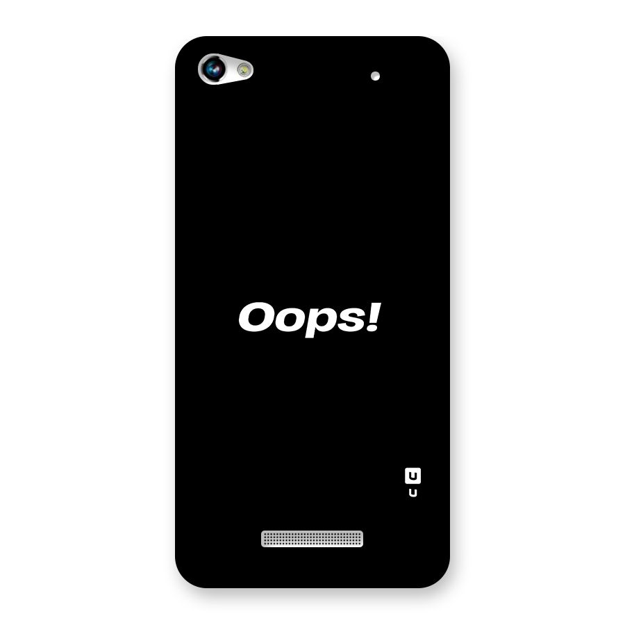 Just Oops Back Case for Micromax Hue 2