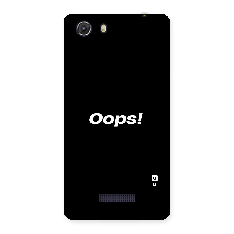 Just Oops Back Case for Micromax Unite 3