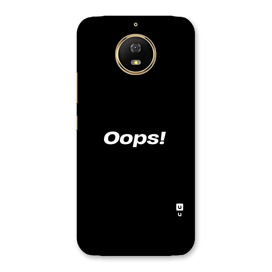 Just Oops Back Case for Moto G5s